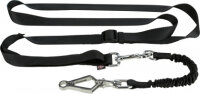 Fahrrad- und Joggingleine, 1 - 2 m/25 mm, schwarz