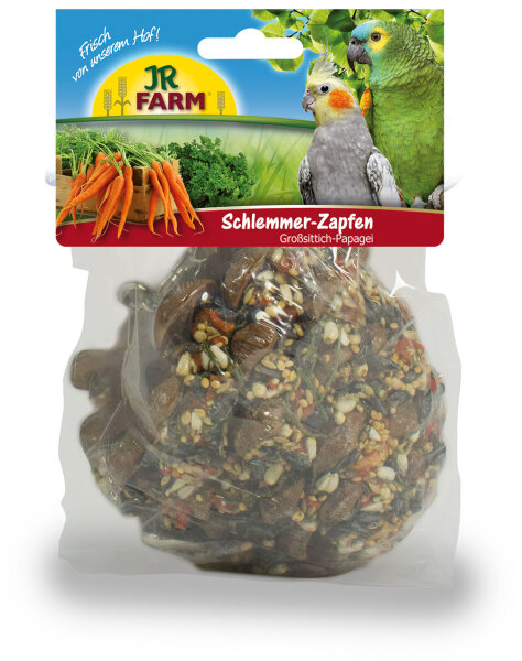 JR FARM Schlemmer-  Zapfen Großsittich & Papagei 195g (1 Stück)