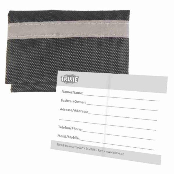 Halsbandtasche f. Adresse, Nylon, 5,5×4 cm