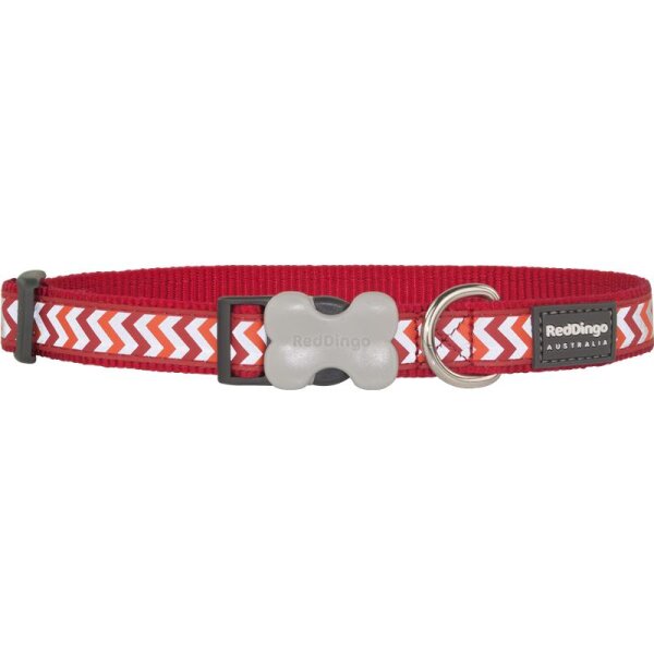 Red Dingo Halsband Reflective Ziggy Red L