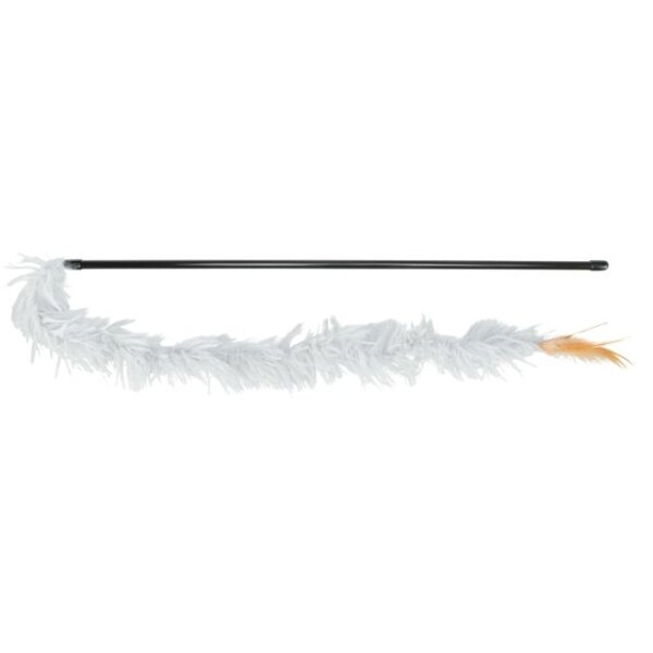 Trixie Spielangel mit Plüschband, diverse Farben, 48cm