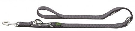Hunter verstellbare Führleine Nylon, 25/200 grau