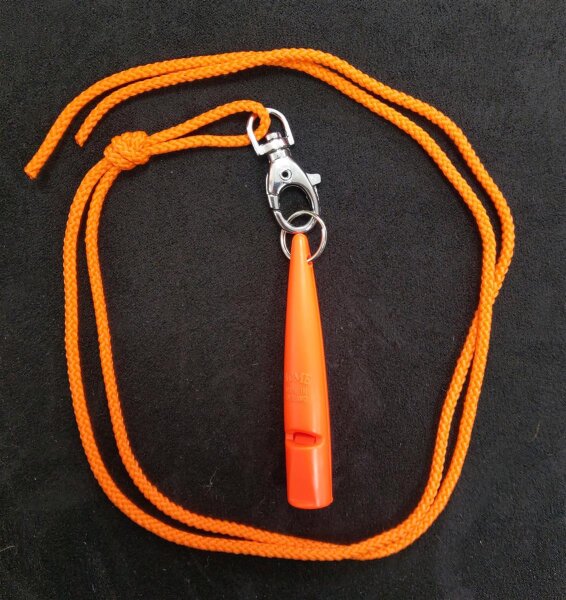 ACME Hundepfeife, Freq. 211,5,  inkl. Pfeifenband, orange