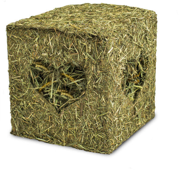 JR FARM Heu- Würfel klein mit Mehlwürmer 125g (1 Stück) 12x12x12cm