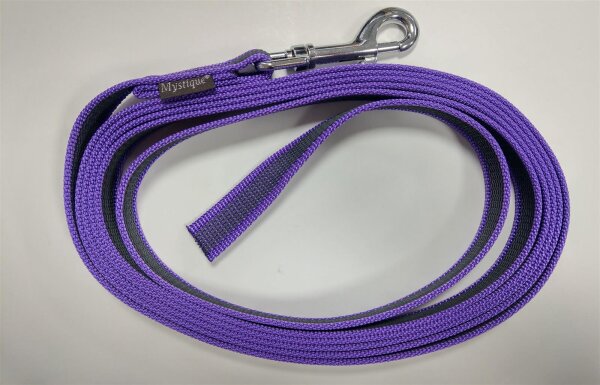 Mystique gummierte Leine Lila 3m x 20mm ohne HS