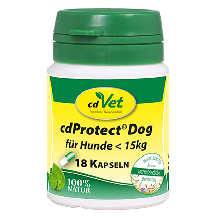 cdVet cdProtect Dog für Hunde < 15kg, 18 Kapseln