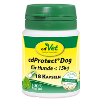 cdVet cdProtect Dog für Hunde < 15kg, 18 Kapseln