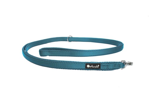 petlando Mesh verstellbare Führleine S (1,5cm/2,3m) petrol