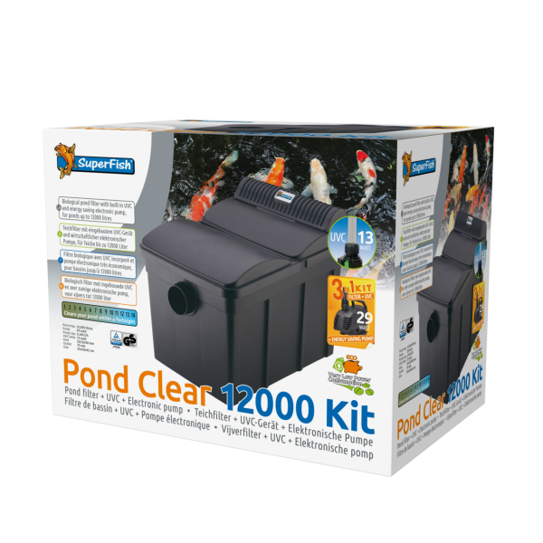 Superfish Pond Clear 12000 Kit inkl. UVC 13W, Pond Eco 4900 (3in1)