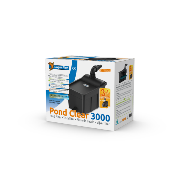 Superfish Pond Clear 3000 Kit inkl. UVC 5W, Pumpe 1000l/h (3in1)