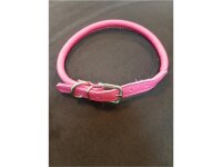 Jeggo Soft Rind Leder Halsband Viviana, Himbeere, 10mm/48cm