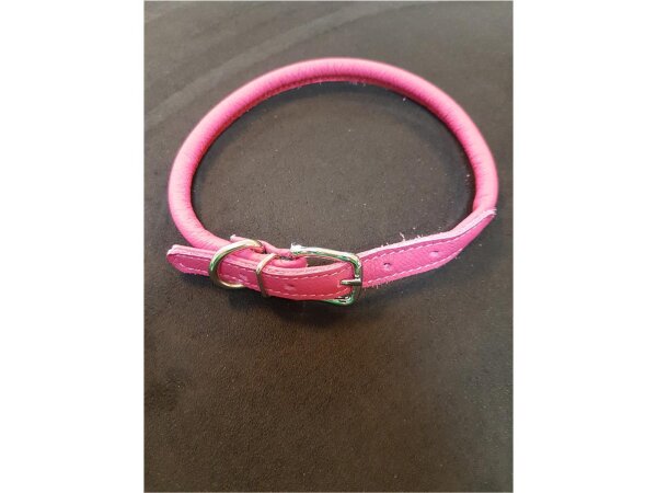 Jeggo Soft Rind Leder Halsband Viviana, Himbeere, 13mm/64cm