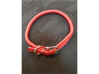 Jeggo Soft Rind Leder Halsband Viviana, Kirsche, 10mm/48cm