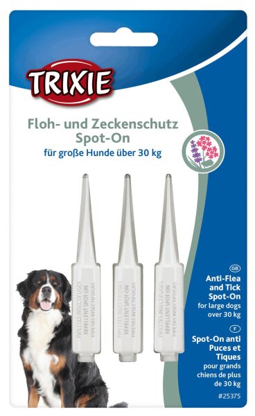 Trixie Floh- und Zeckenschutz Spot-On für große Hunde, 3 x 5 ml