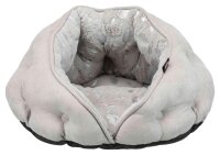 Kuschelhöhle Feder, 47 x 27 x 41 cm, grau/silber