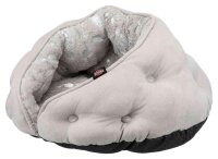 Kuschelhöhle Feder, 47 x 27 x 41 cm, grau/silber
