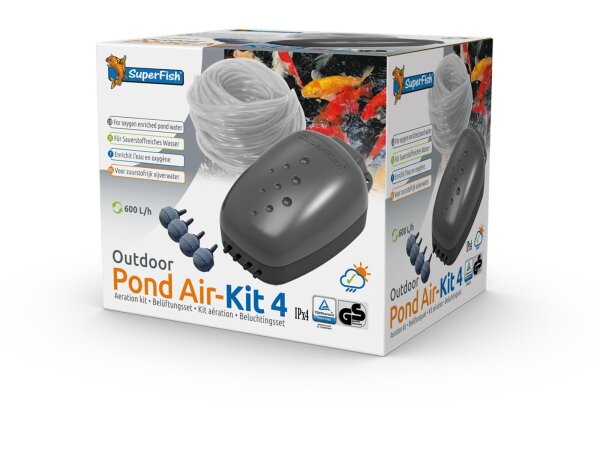 Superfish Outdoor Pond Air Kit 4 600L/h 8W