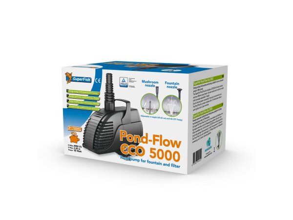 Superfish Pond Flow ECO 5000 - 95W - 4900l/h (25/32/40mm)
