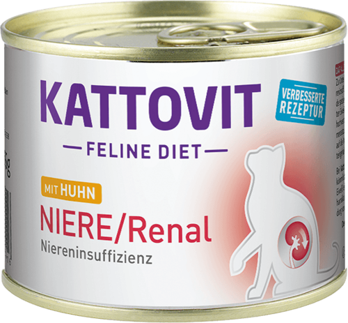 Kattovit Feline Diet Niere/Renal Huhn 185g