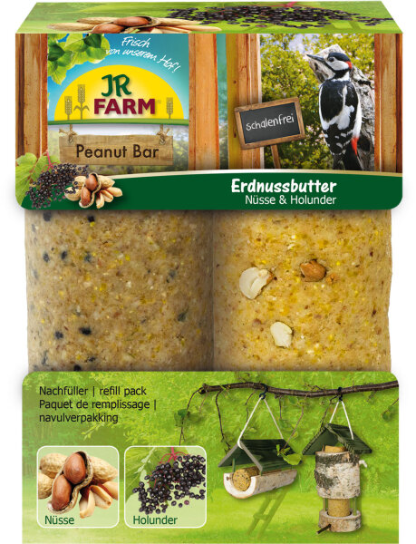 JR FARM Peanut Bar 2er Pack Nüsse & Holunder 700g