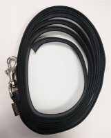 Mystique gummierte Leine,schwarz 3m x 20mm ohne HS