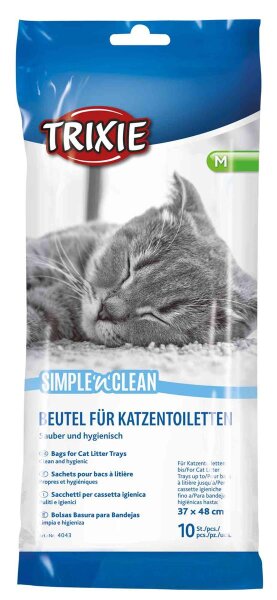 Trixie Simple`n`Clean Beutel für Katzentoiletten, M, bis 37x48 cm, 10 Stück