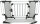 Universal-Heckgitter, 94-114 x 69cm, silber/schwarz