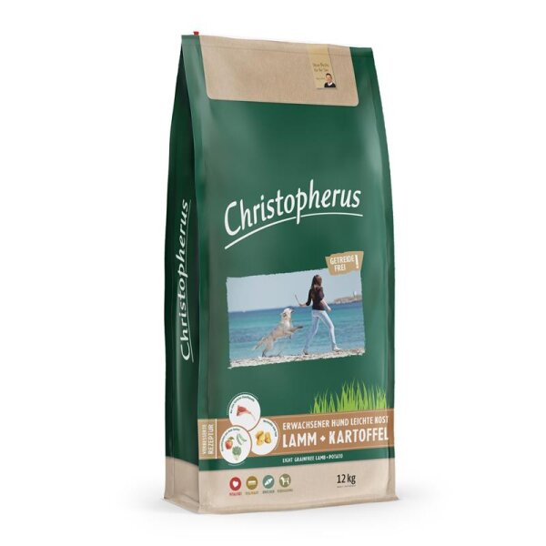 Christopherus Getreidefrei Erwachsener Hund Leichte Kost Lamm & Kartoffel 12kg