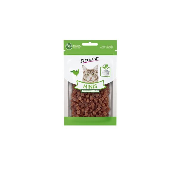 Dokas Cat Snack minis Hühnerbrust & Lachs30g