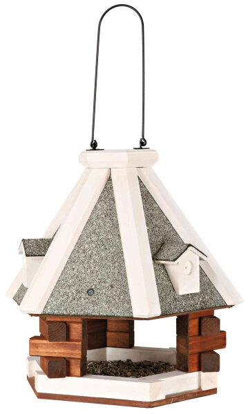 Trixie natura Vogelfutterhaus zum Aufhängen Ø36x35 cm, braun/weiß