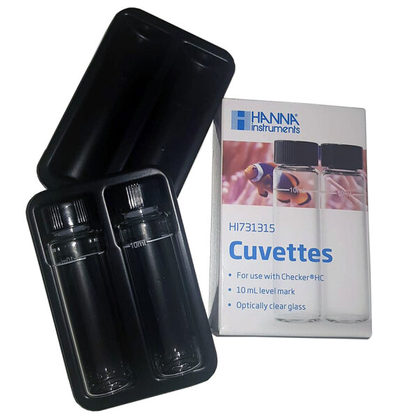 Hanna instruments Messküvette 10ml aus Glas mit Deckel 2 Stück