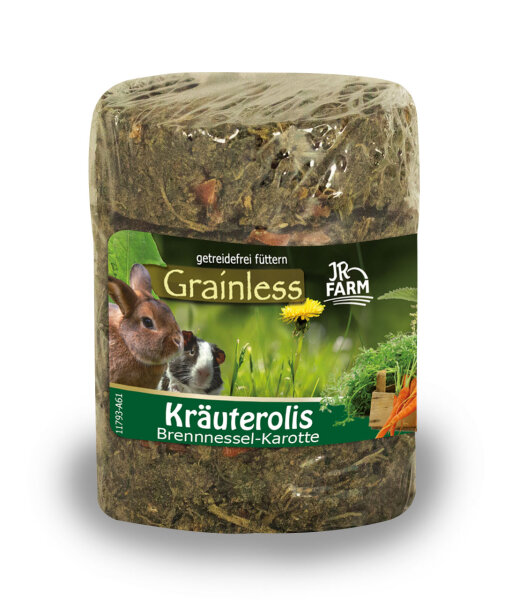 JR FARM Grainless Kräuterolis Brennnessel- Karotte 80g (4 Stück)