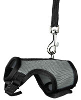 Trixie Softgeschirr (Hu: 9-12cm. Bu: 12-18cm) mit Leine 120cm div. Farben