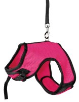 Trixie Softgeschirr (Hu: cm. Bu: 25-40cm) mit Leine 120cm div. Farben