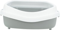 Trixie Katzentoilette "Primo XXL" mit Rand, 56x25x71cm, grau/ weiß