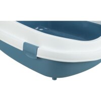 Trixie Katzentoilette "Primo XXL" mit Rand, 56x25x71cm, blau/weiß