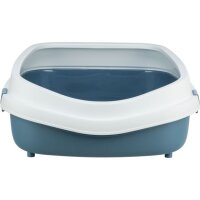 Trixie Katzentoilette "Primo XXL" mit Rand, 56x25x71cm, blau/weiß