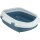 Trixie Katzentoilette "Primo XXL" mit Rand, 56x25x71cm, blau/weiß