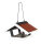Trixie natura Vogelfutterhaus zum Aufhängen 30x18x28cm, schwarz/ weiß