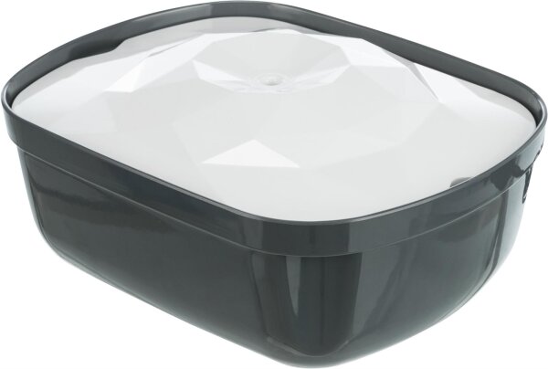 Trixie Trinkbrunnen "Polygon" 2,5l, 28x11x22 cm, grau/weiß