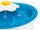 Catit 2.0 Blumentrinkbrunnen, 3 Liter, blau, mit LED