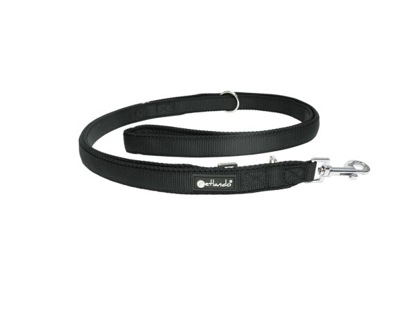 petlando Mesh verstellbare Führleine L (3,0cm/2,3m) schwarz