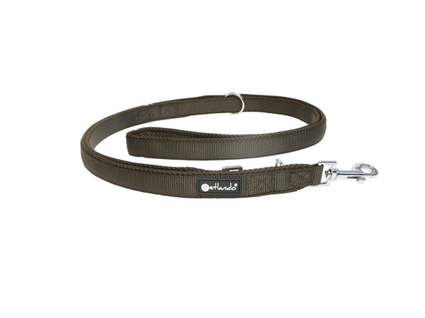 petlando Mesh verstellbare Führleine L (3,0cm/2,3m) mokka