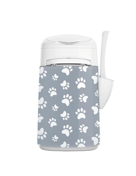 LitterLocker Fashion Stoff Bezug "Cat paws grey"