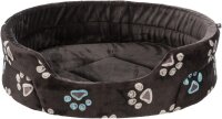 Bett Jimmy, oval, 75 x 65 cm, schwarz