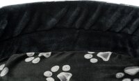 Bett Jimmy, oval, 75 x 65 cm, schwarz