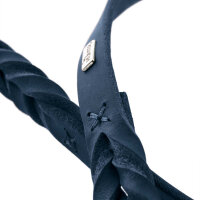 Hunter Verstellbare Führleine Solid Education, 18/200 Softvollrindleder, dunkelblau