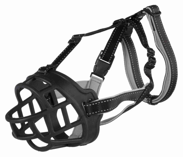 Trixie Muzzle Flex Maulkorb, Gummi L, schwarz