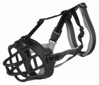 Trixie Muzzle Flex Maulkorb, Gummi XL, schwarz