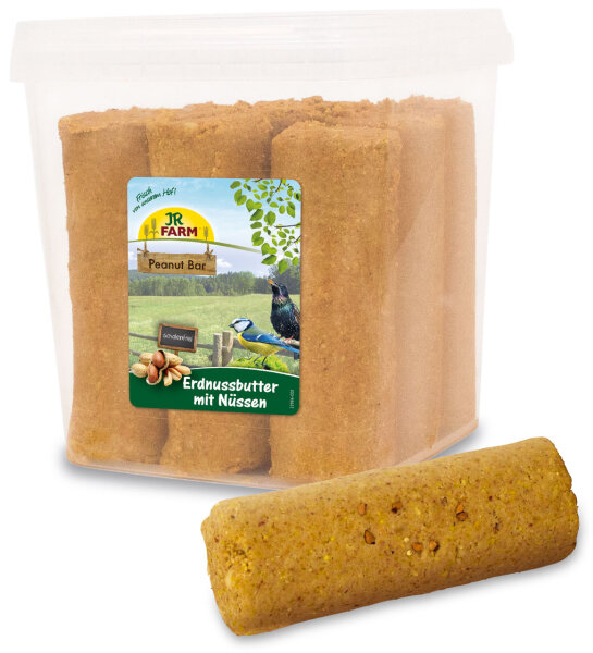 JR FARM Peanut Bar Erdnussbutter mit Nüssen 3,15kg (9 Stück)